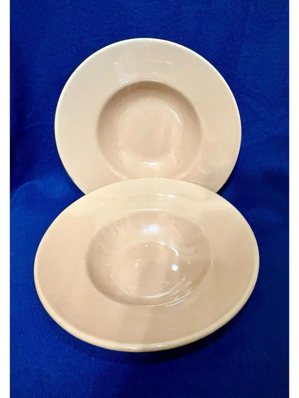 Rare! Pier 1 China Wide Rim Bowls Set of 2 Soup Pasta 9